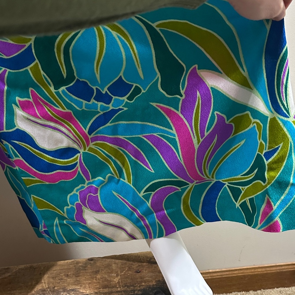 Vintage Pacifica Honolulu Floral Huge Wide-Leg High Waisted Pants Measure Size 4 - Picture 3 of 8
